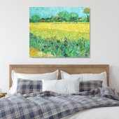 Vincent van Gogh - Gebied met Irises bij Arles Canvas Afdruk (Insitu (Slaapkamer))