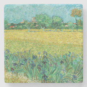 Vincent van Gogh - Gebied met Irises bij Arles Stenen Onderzetter