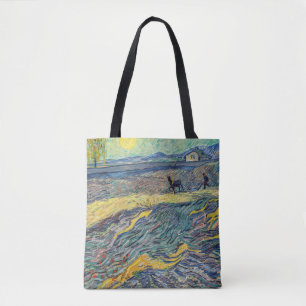 Vincent van Gogh - Gebied met ploegende boeren Draagtas