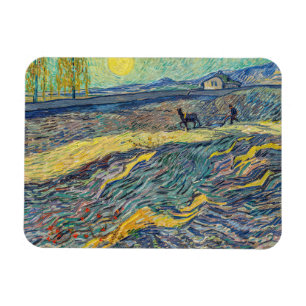 Vincent van Gogh - Gebied met ploegende boeren Magneet