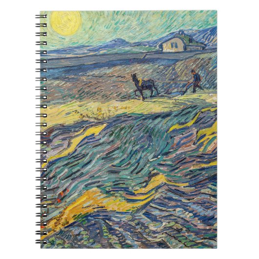 Vincent van Gogh - Gebied met ploegende boeren Notitieboek (Voorkant)