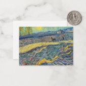 Vincent van Gogh - Gebied met ploegende boeren Notitiekaartje (Voorkant / Achterkant in situ)