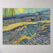 Vincent van Gogh - Gebied met ploegende boeren Poster (Voorkant)