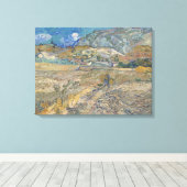 Vincent van Gogh, gesloten veld met boer Canvas Afdruk (Insitu (Houten vloer))