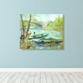 Vincent van Gogh | Gevist in het voorjaar Canvas Afdruk (Insitu (Houten vloer))