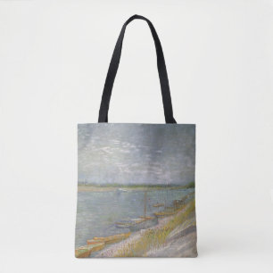 Vincent van Gogh - Gezicht op een rivier met roeib Draagtas