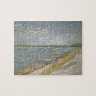 Vincent van Gogh - Gezicht op een rivier met roeib Legpuzzel