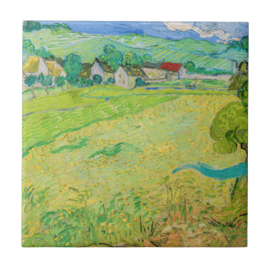 Vincent van Gogh - Gezicht op Vessenots bij Auvers Tegeltje
