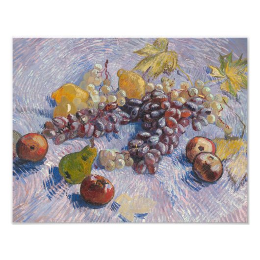 Vincent van Gogh - Grapes, Lemons, Peren, Foto Afdruk (Voorkant)