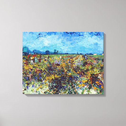 Vincent van Gogh - Green Vineyard Canvas Afdruk (Voorkant)