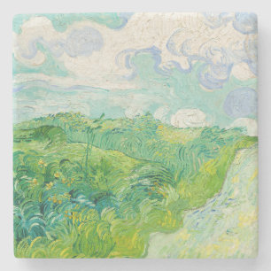 Vincent van Gogh - Green Wheat Field, Auvers Stenen Onderzetter