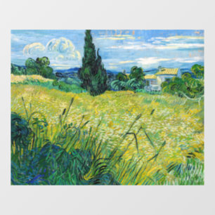 Vincent van Gogh - Green Wheat Field met Cypress Raamsticker