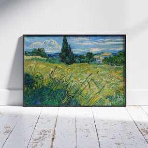 Vincent van Gogh, Groen tarweveld met cipres Foto Afdruk