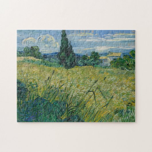 Vincent van Gogh, Groen tarweveld met cipres Legpuzzel (Horizontaal)