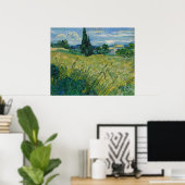 Vincent van Gogh Groen Tarweveld met Cypress Poster (Thuiskantoor)