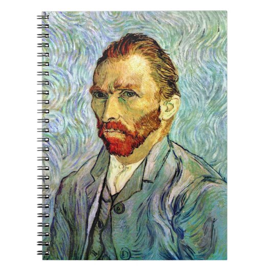 Vincent Van Gogh - Groen Zelfportret Kunstschilder Notitieboek (Voorkant)