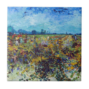Vincent van Gogh - Groene Wijngaard Tegeltje
