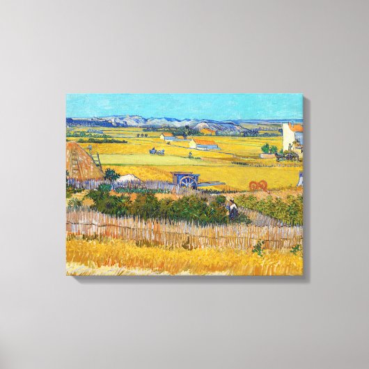Vincent van Gogh - Harvest in La Crau Canvas Afdruk (Voorkant)