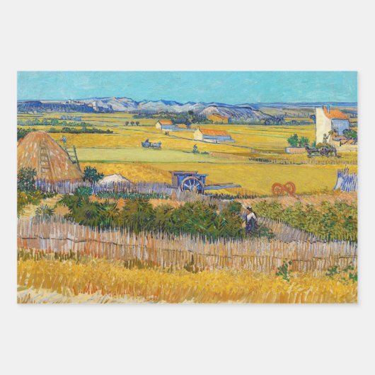 Vincent van Gogh - Harvest in La Crau Inpakpapier Vel (Voorkant)