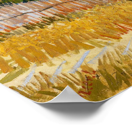 Vincent van Gogh - Harvest in La Crau Poster (Hoek)