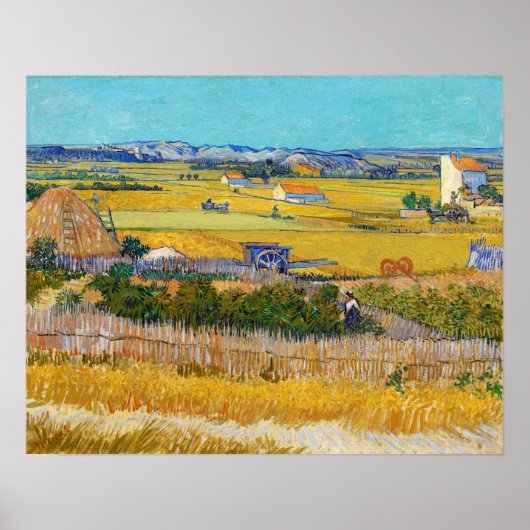 Vincent van Gogh - Harvest in La Crau Poster (Voorkant)