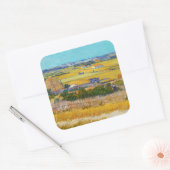 Vincent van Gogh - Harvest in La Crau Vierkante Sticker (Envelop)