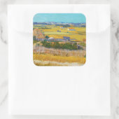 Vincent van Gogh - Harvest in La Crau Vierkante Sticker (Tas)