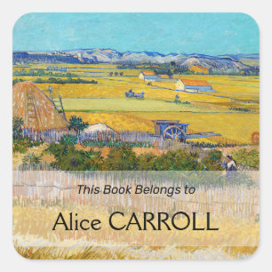 Vincent van Gogh - Harvest in La Crau Vierkante Sticker