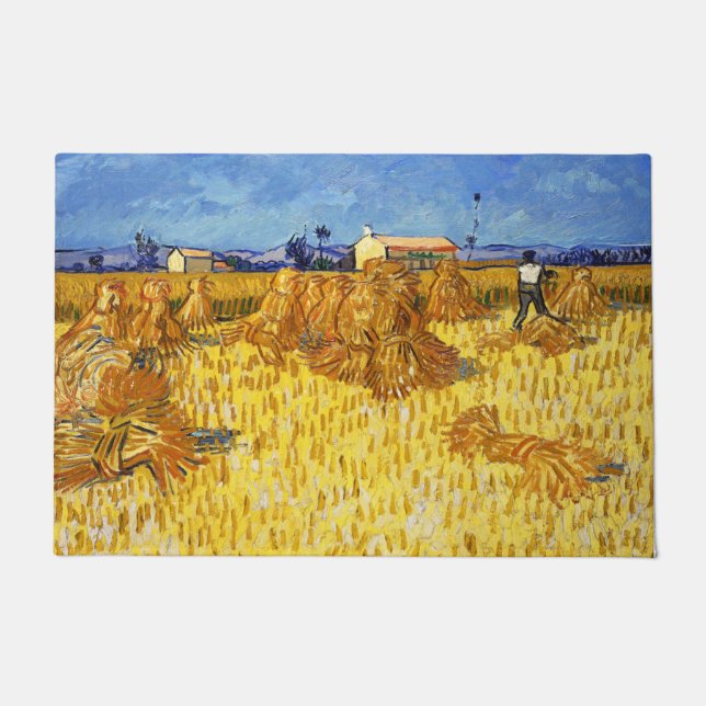Vincent van Gogh - Harvest in Provence Deurmat (Voorkant)