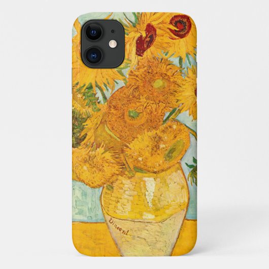 Vincent Van Gogh heeft twaalf zonnebloemen in een  Case-Mate iPhone Case (Achterkant)