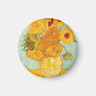 Vincent Van Gogh heeft twaalf zonnebloemen in een Magneet