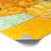 Vincent Van Gogh heeft twaalf zonnebloemen in een  Poster (Hoek)