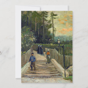 Vincent van Gogh - Hellend pad in Montmartre Kaart