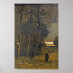 Vincent van Gogh Herfstlandschap bij Dusk Painting Poster
