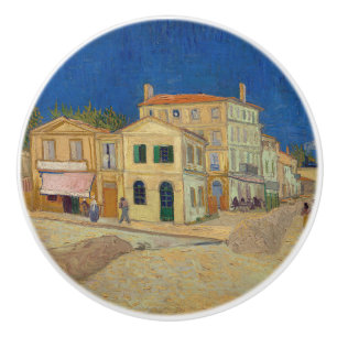 Vincent van Gogh - het Gele Huis / De straat Keramische Knop