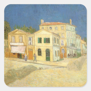 Vincent van Gogh - Het gele huis (de straat) Vierkante Sticker
