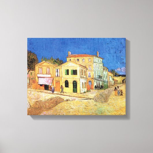 Vincent Van Gogh - het Gele Huis - Fine Art Canvas Afdruk (Voorkant)