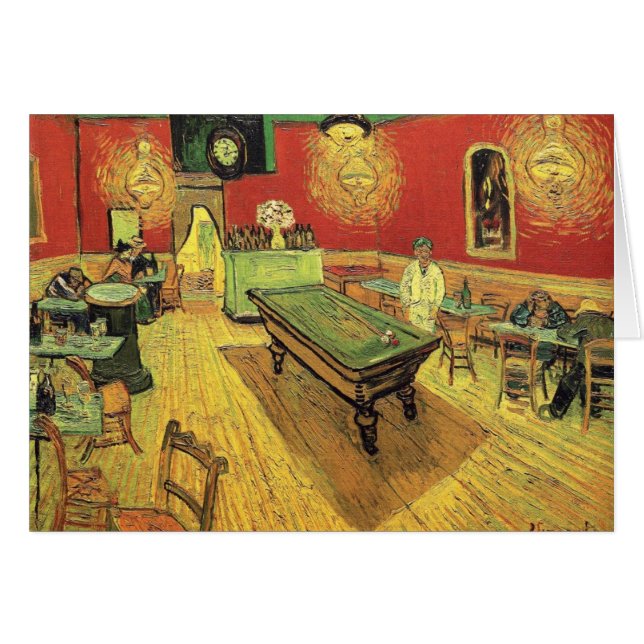 Vincent Van Gogh - Het Nachtcafé Kunstschilderij (Voorkant Horizontaal)