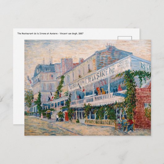 Vincent van Gogh - Het restaurant van de la Sirene Briefkaart (Voorkant / Achterkant)