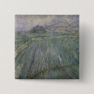 Vincent van Gogh Het Thunder-Storm Vierkante Button 5,1 Cm