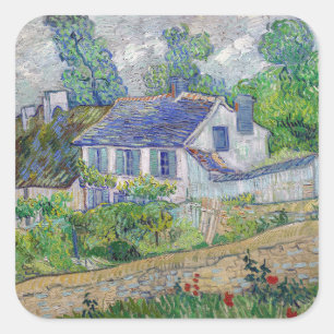 Vincent van Gogh - Houses bij Auvers Vierkante Sticker