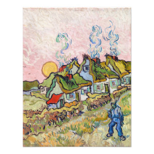 Vincent van Gogh - Houses en Afbeelding Foto Afdruk