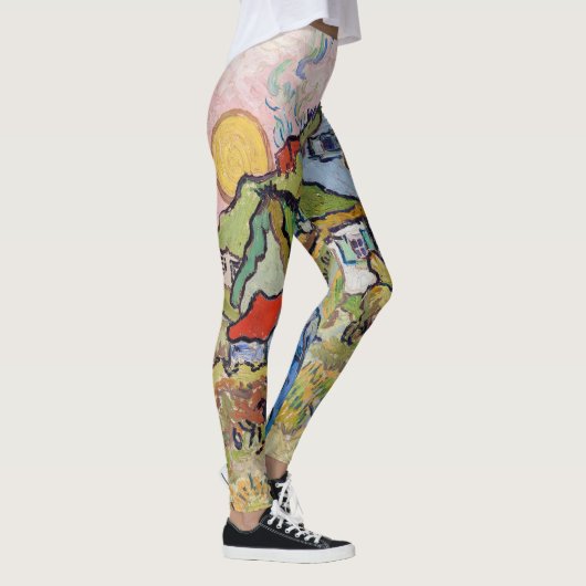 Vincent van Gogh - Houses en Afbeelding Leggings (Rechts)