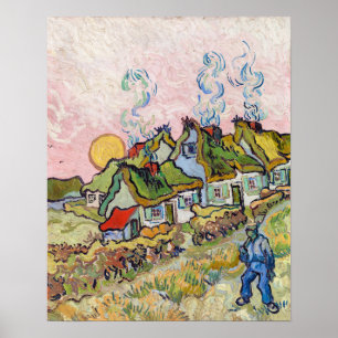 Vincent van Gogh - Huizen en Figuur Poster