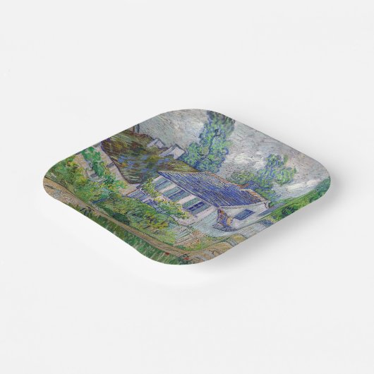 Vincent van Gogh - Huizen in Auvers Papieren Bordje (Gebogen)