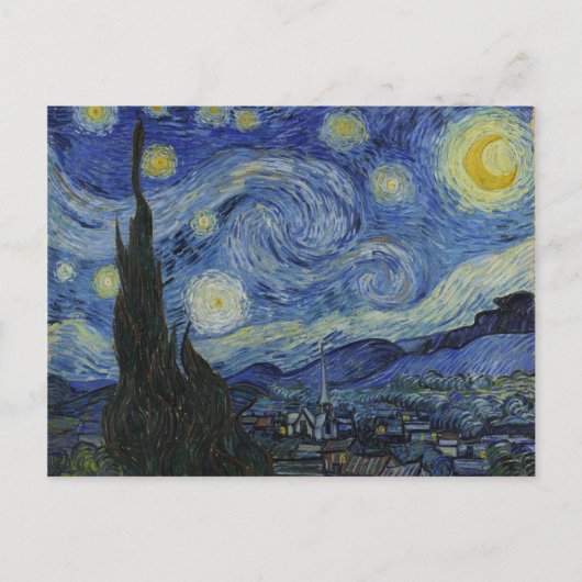 Vincent van Gogh Iconic Sterrennacht Briefkaart (Voorkant)