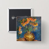 Vincent van Gogh - Imperial Fritillaries Vierkante Button 5,1 Cm (Voorkant /achterkant)