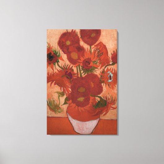 vincent van gogh impressionist sunflower fine art canvas afdruk (Voorkant)