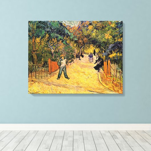 Vincent van Gogh - Ingang van openbaar park, Arles Canvas Afdruk (Insitu (Houten vloer))