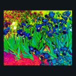 Vincent Van Gogh - Irises - Art pop de fleurs<br><div class="desc">Huile sur toile de 1889 montrant de beaux iris violets que Van Gogh peignit en séjournant à l'Asylum de Saint Paul-de-Mausole à Saint-Remy, France. Alors que de nombreuses versions de ce tableau montrent les fleurs comme bleues, des scientifiques qui étudient les iris dans l'une des peintures ultérieures de Van Gogh...</div>